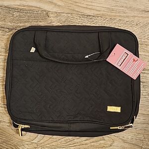 Quilted Black Travel Bag - Compact Carry Case